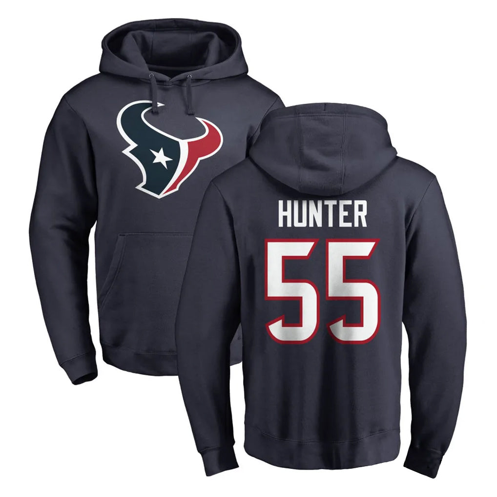 H.Texans #55 Danielle Hunter Player Navy Pro Line Pullover Hoodie Limited Game Ldoa Stitched Jerseys