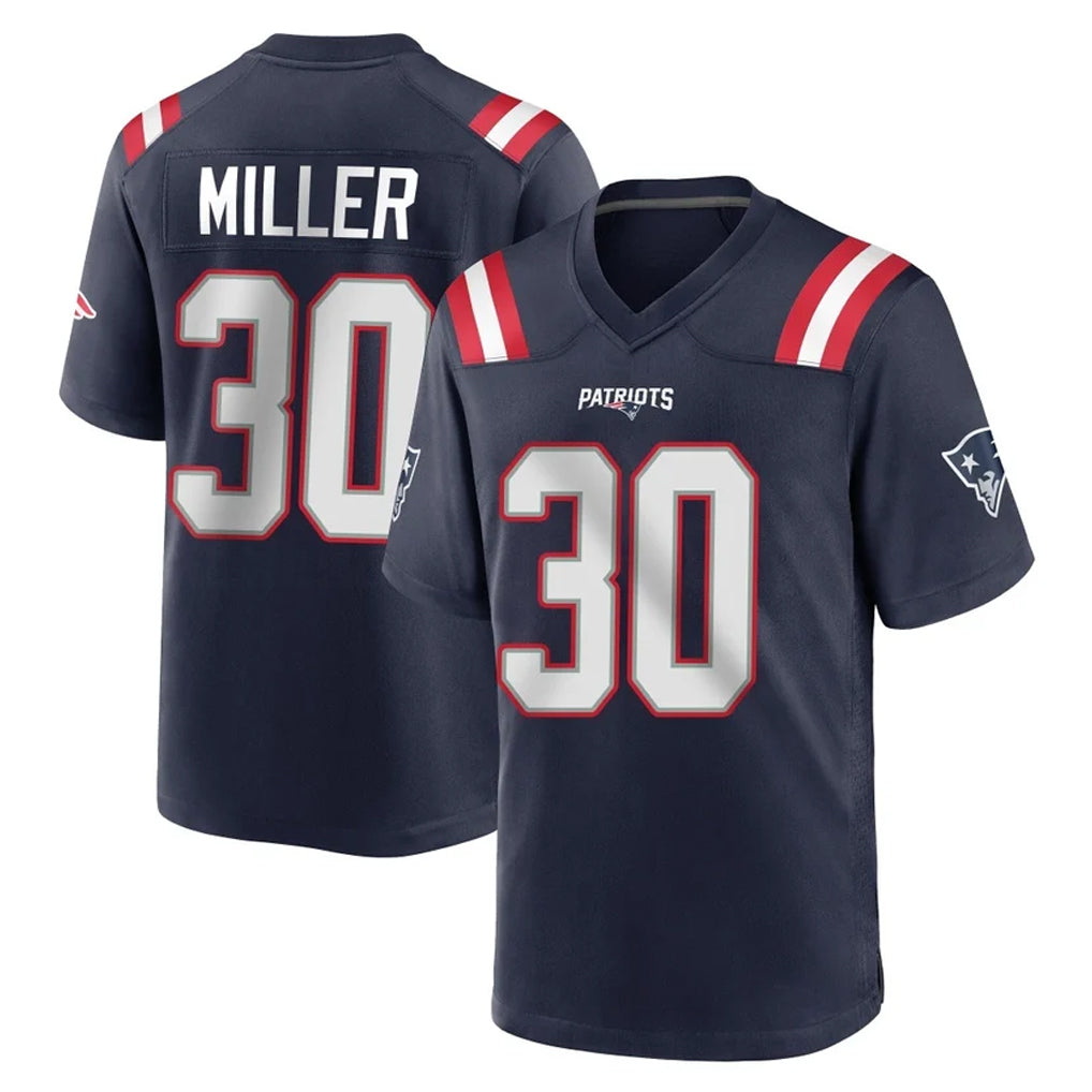 NE.Patriots #30 Jam Miller Player Navy Home Game Ldoa Stitched Jerseys
