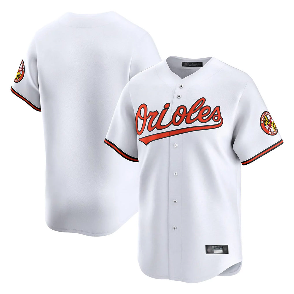 B.Orioles Blank Player White Limited Home Game Ldoa Stitched Jerseys