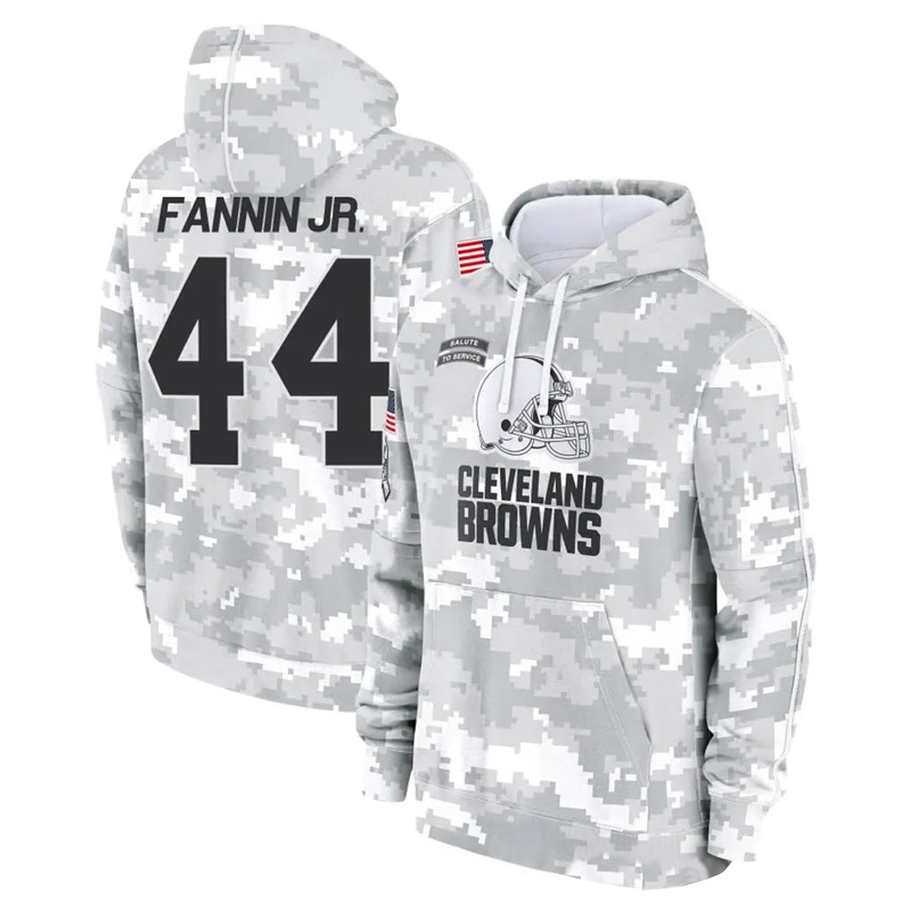 C.Browns #44 Harold Fannin Jr. Player Arctic Camo Salute to Service Hoodies Limited Game Ldoa Stitched Jerseys