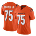 C.Bengals #75 Orlando Brown Jr. Player Orange Vapor F.U.S.E. Limited Home Game Ldoa Stitched Jerseys