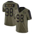 NY.Giants #98 DJ Reader Player Olive Salute To Service Limited Game Ldoa Stitched Jerseys