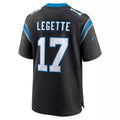 C.Panthers #17 Xavier Legette Player Black Home Game Ddoa Ldoa Stitched Jerseys