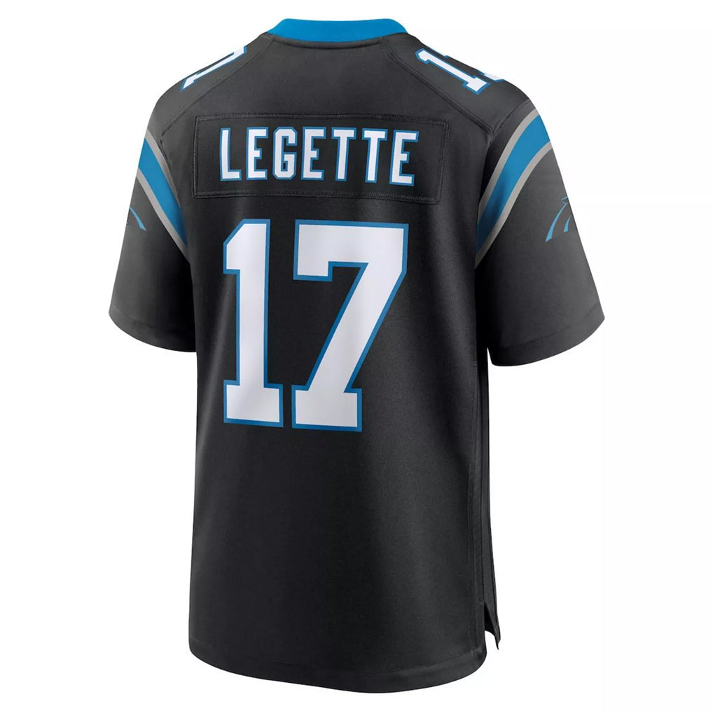 C.Panthers #17 Xavier Legette Player Black Home Game Ddoa Ldoa Stitched Jerseys