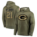 GB.Packers #21 Benjamin St-Juste Player Olive Salute to Service Pullover Hoodies Home Game Ldoa Stitched Jerseys