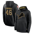 D.Lions #46 Jack Campbell Player Black Salute to Service Hoodies Limited Game Ldoa Stitched Jerseys