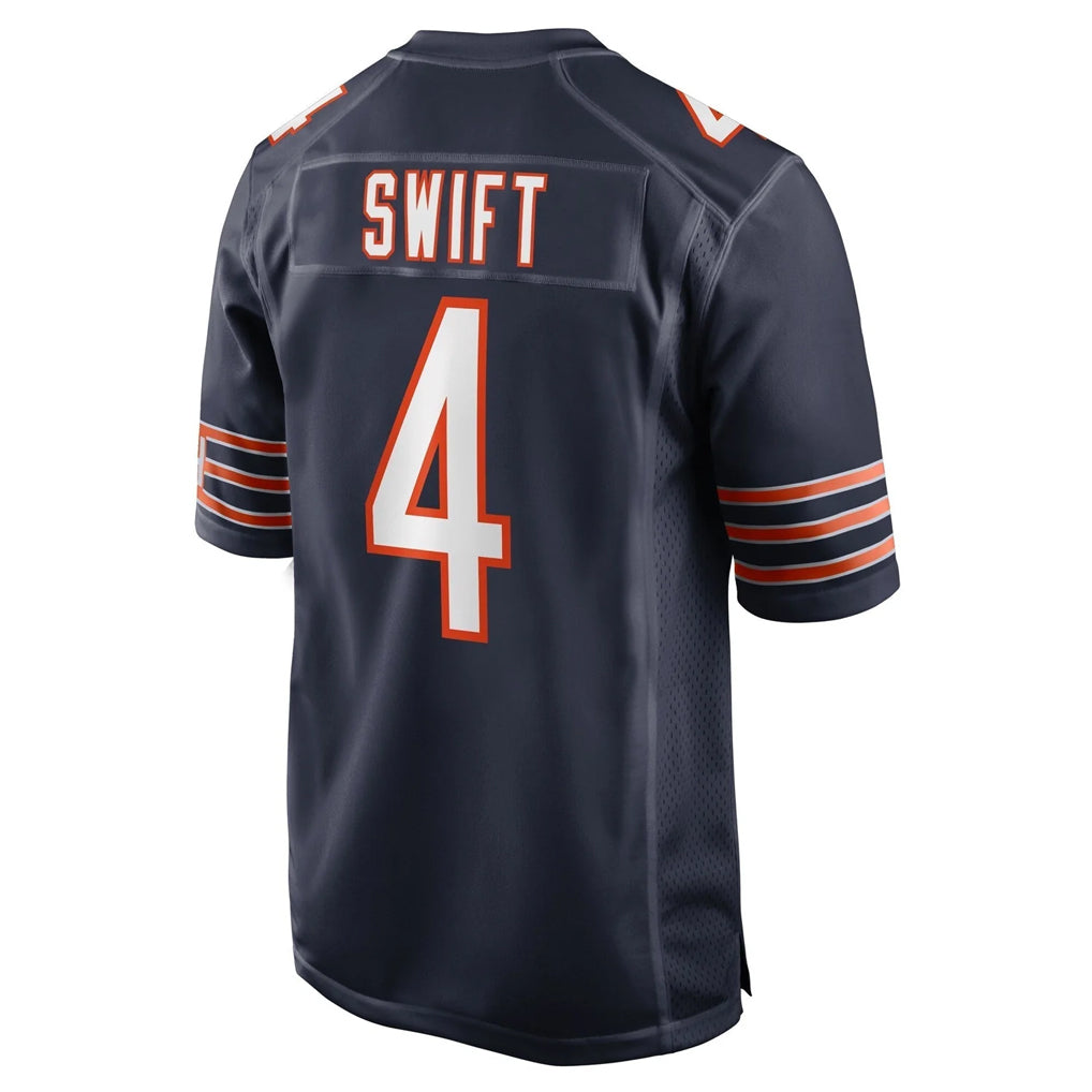 C.Bears #4 D'Andre Swift Player Navy Home Game Ldoa Stitched Jerseys