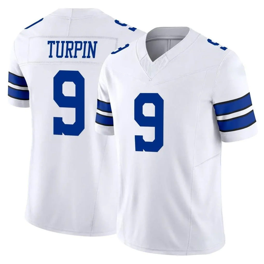 D.Cowboys #9 KaVontae Turpin Player White Limited Vapor F.U.S.E. Home Game Ldoa Stitched Jerseys