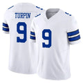 D.Cowboys #9 KaVontae Turpin Player White Limited Vapor F.U.S.E. Home Game Ldoa Stitched Jerseys