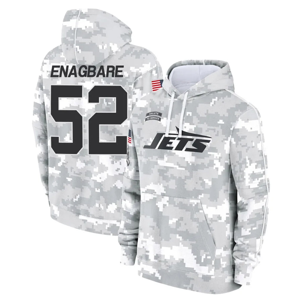 NY.Jets #52 Kingsley Enagbare Player Arctic Camo Salute to Service Pullover Hoodies Limited Game Ldoa Stitched Jerseys