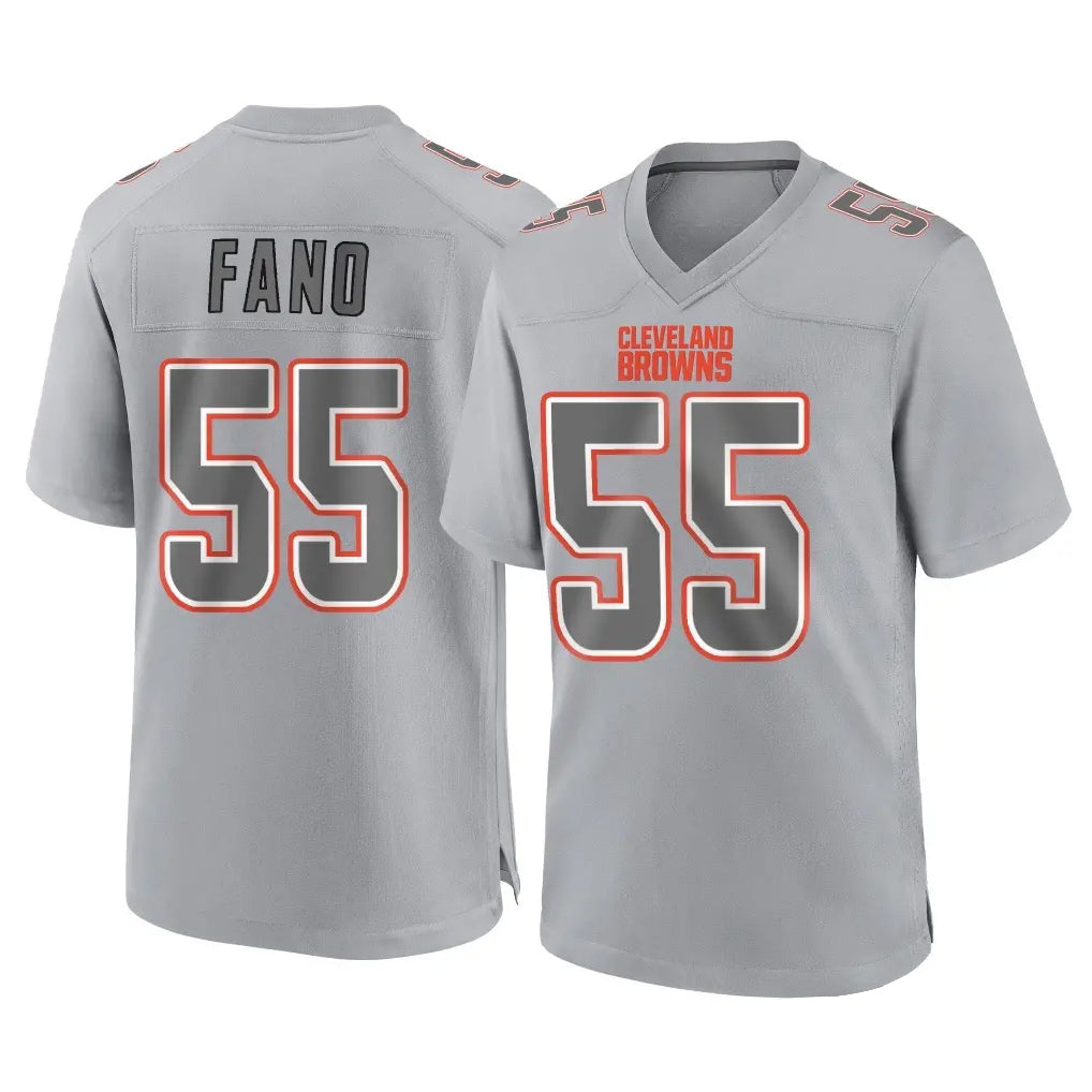 C.Browns #55 Spencer Fano Player Gray Atmosphere Fashion Game Ldoa Stitched Jerseys