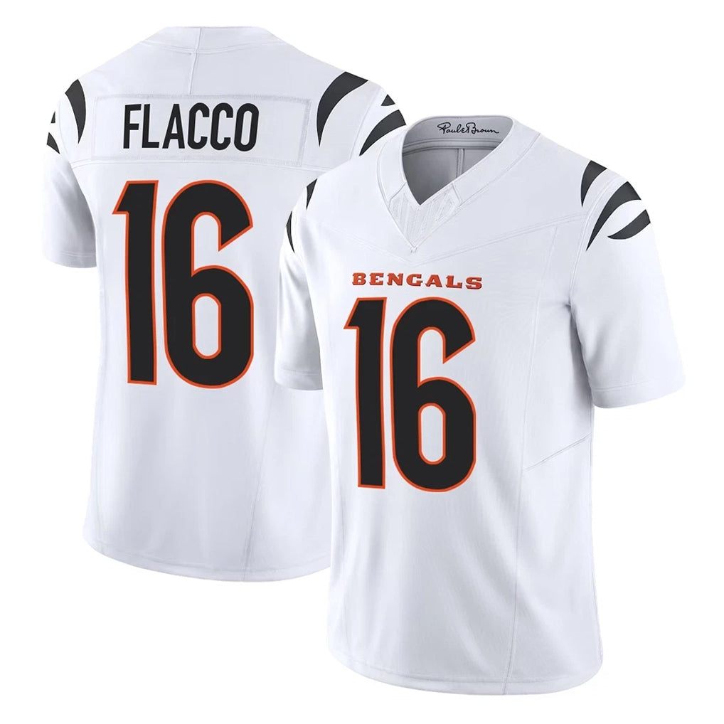 C.Bengals #16 Joe Flacco Player White Vapor F.U.S.E. Limited Home Game Ldoa Stitched Jerseys
