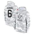 NO.Saints #6 Tyler Shough Player Arctic Camo Salute to Service Pullover Hoodies Limited Game Ldoa Stitched Jerseys