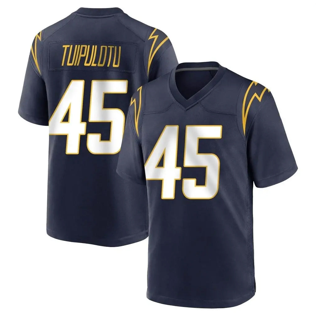 LA.Chargers #45 Tuli Tuipulotu Player Navy Home Game Ldoa Stitched Jerseys