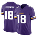 M.Vikings #18 Justin Jefferson Player Purple Limited Vapor F.U.S.E. Home Game Ldoa Stitched Jerseys