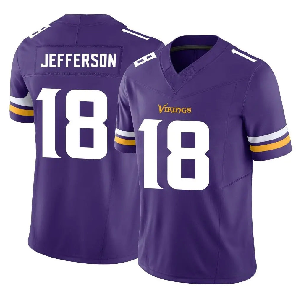 M.Vikings #18 Justin Jefferson Player Purple Limited Vapor F.U.S.E. Home Game Ldoa Stitched Jerseys