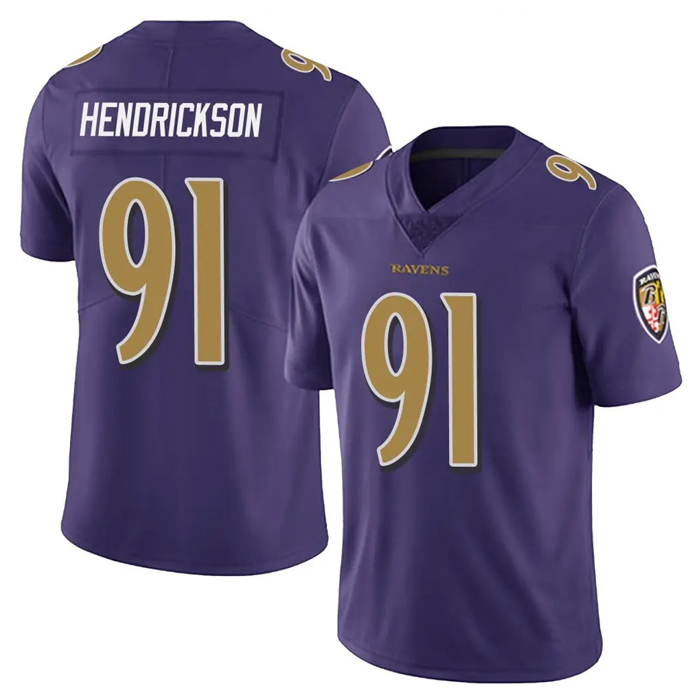 B.Ravens #91 Trey Hendrickson Player Purple Color Vapor Untouchable Limited Ldoa Stitched Jerseys