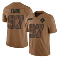 D.Cowboys #97 Kenny Clark Player Brown Salute to Service Limited Home Game Ldoa Stitched Jerseys