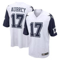 D.Cowboys #17 Brandon Aubrey Player White-Navy Home Game Ldoa Stitched Jerseys