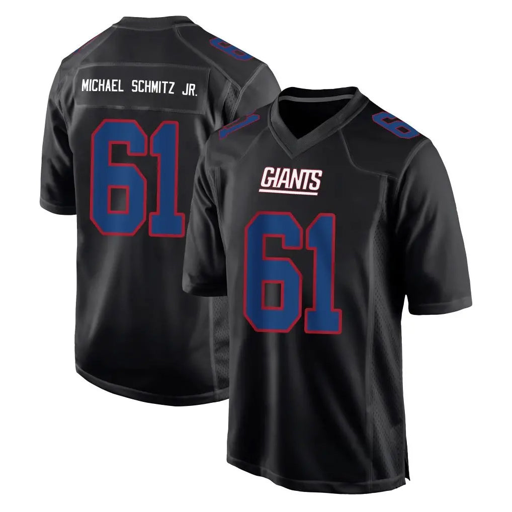 NY.Giants #61 John Michael Schmitz Jr. Player Carbon Fashion Limited Home Game Ldoa Stitched Jerseys