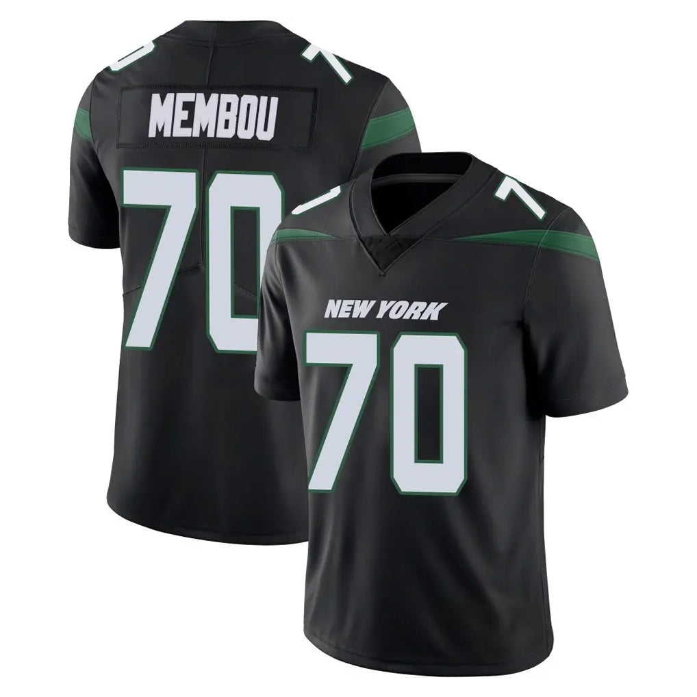NY.Jets #70 Armand Membou Player Stealth Black Limited Vapor Home Game Ldoa Stitched Jerseys