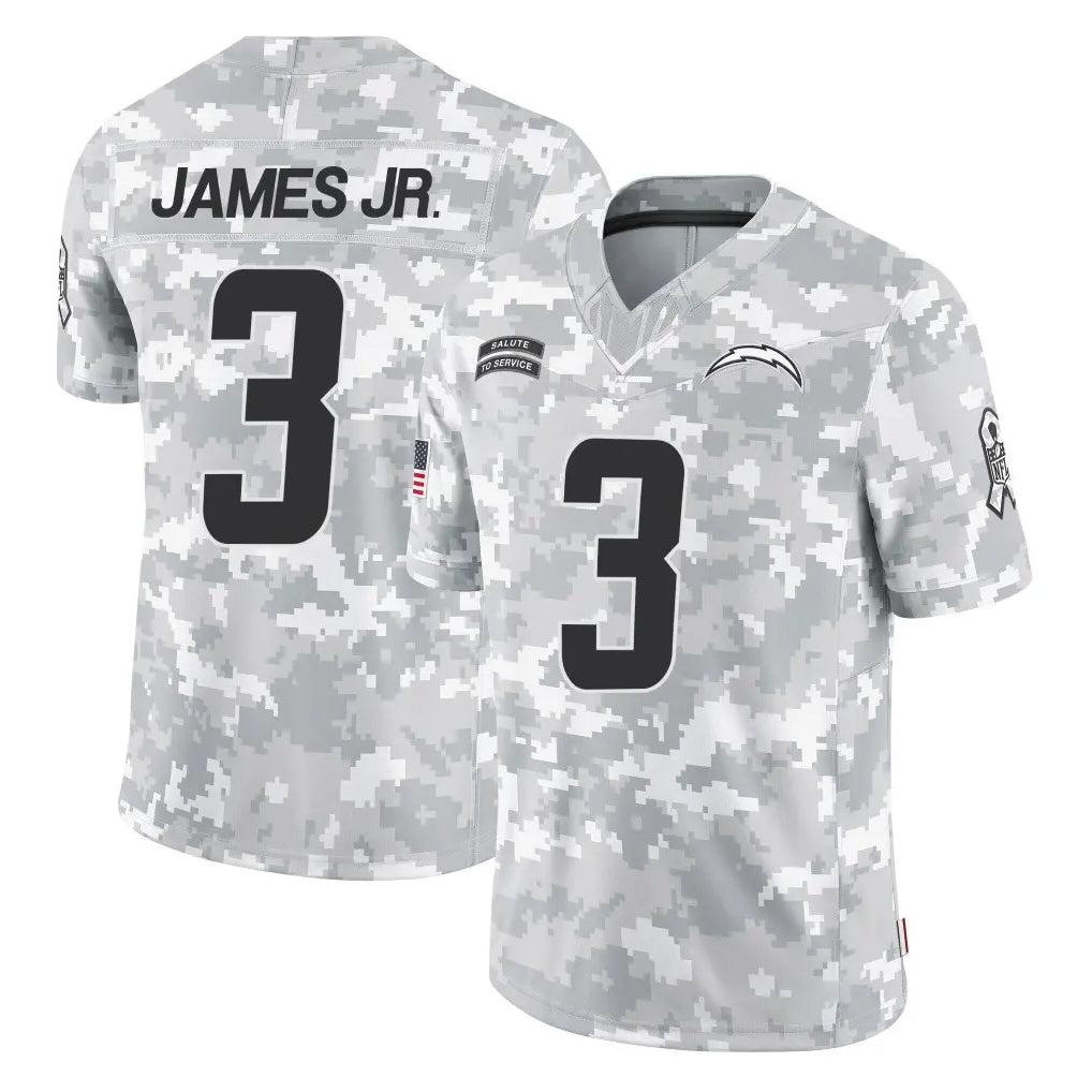 LA.Chargers #3 Derwin James Jr. Player Arctic Camo Salute To Service Limited Game Ldoa Stitched Jerseys
